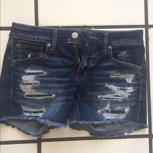 AE NWOT Midi super stretch jean shorts